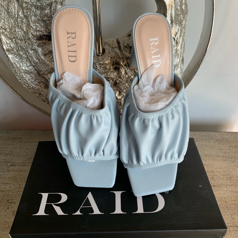 RAID Melodiee Blue Puffy High Heel Sandals